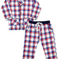SHOPmOZO Unisex Pure Cotton Linen Checkered Night Suit for Boys and Girls Pyjama Top Combo Set (SM00270UNISEXSWPT Multicolor) M