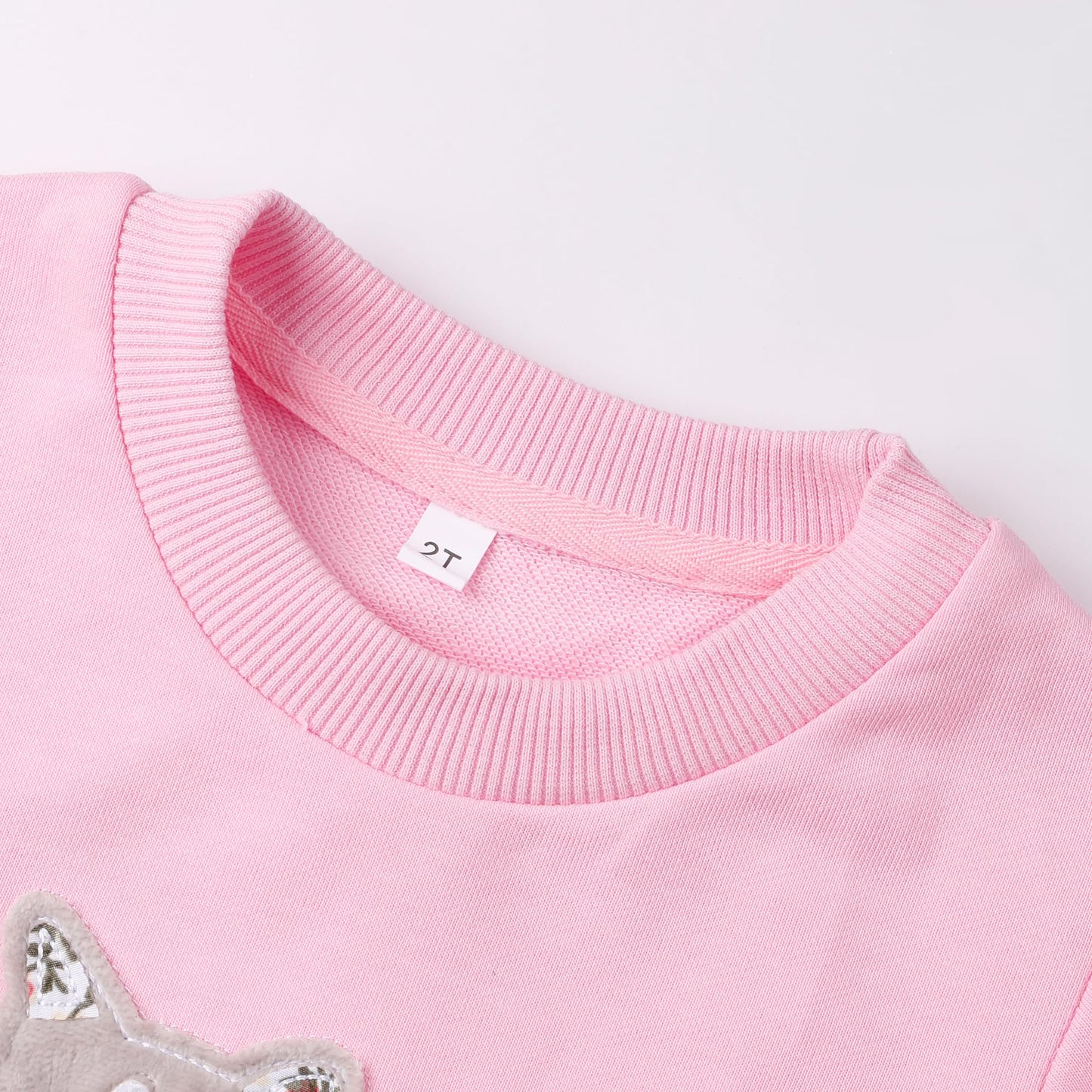 Girls Cat Sweatshirt Long Sleeve Crewneck Cotton Kitten Pullover Tops Animal Shirts Toddler Winter Clothes Kids Pink Sweater 6T