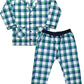 SHOPmOZO Unisex Pure Cotton Checkered Night Suit for Boys and Girls Pyjama Top Combo Set (SM00309UNISEXSWPS_34 Years Multicolo