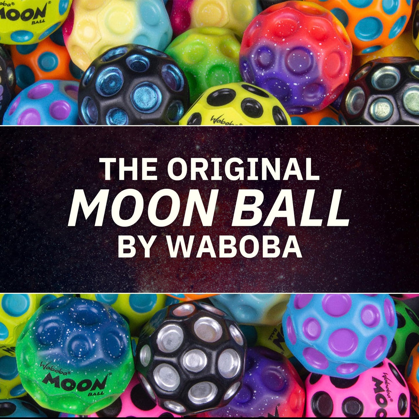 Waboba The Original Moon Ball - Hyper Bouncy Ball - Makes Pop Sound When Bounced - All Ages Extreme Bounce & Fun - Perfect for A