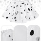 Fancyfun 100 Days Of School Dalmatians Costume Kids, Girl Cotton Costume Dalmatians Dog Outfit Set T-Shirt Tutu Leggings