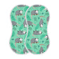 Mazeann Opossum Possum Green Burp Cloths Baby Boys Girls Absorbent Soft Cotton Burping Cloths Rags 2 Pack