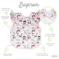 Bapronbaby Kitty Bapron - No Neck Tie Safer Bib For Baby & Toddler - Soft Waterproof Stain Resistant - Machine Washable - Sz Pre
