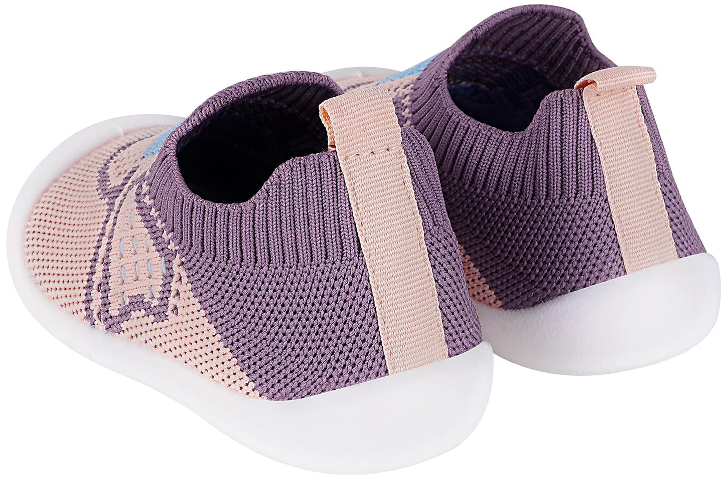 Baby Boys Girls Walker Shoes Toddler Socks Breathable Mesh Baby Walker Shoes Slippers Infant Shoes Non Slip Soft Rubber Sole,Pur