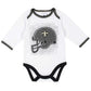 Gerber Nfl New Orlean Saints 3 Pack Bodysuit Footed Pant And Cap Registry Gift Set, Black/White New Orlean Saints, 6-9M