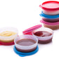 SIGNORA WARE Condiment Containers with Lids- 6 pk. 2.3 oz.Salad Dressing to go Small Food Storage Containers- Sauce Cups Leak pr