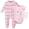 Little Treasure Unisex Baby Sleep And Play, Bodysuit And Bib, Llama Love, 6-9 Months
