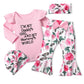 Adifun Baby Girl Clothes,0 3 Months Baby Girl Winter Ruffle Pink I'M My Daddy'S Girl And My Mommy'S World Long-Sleeved Floral Ba