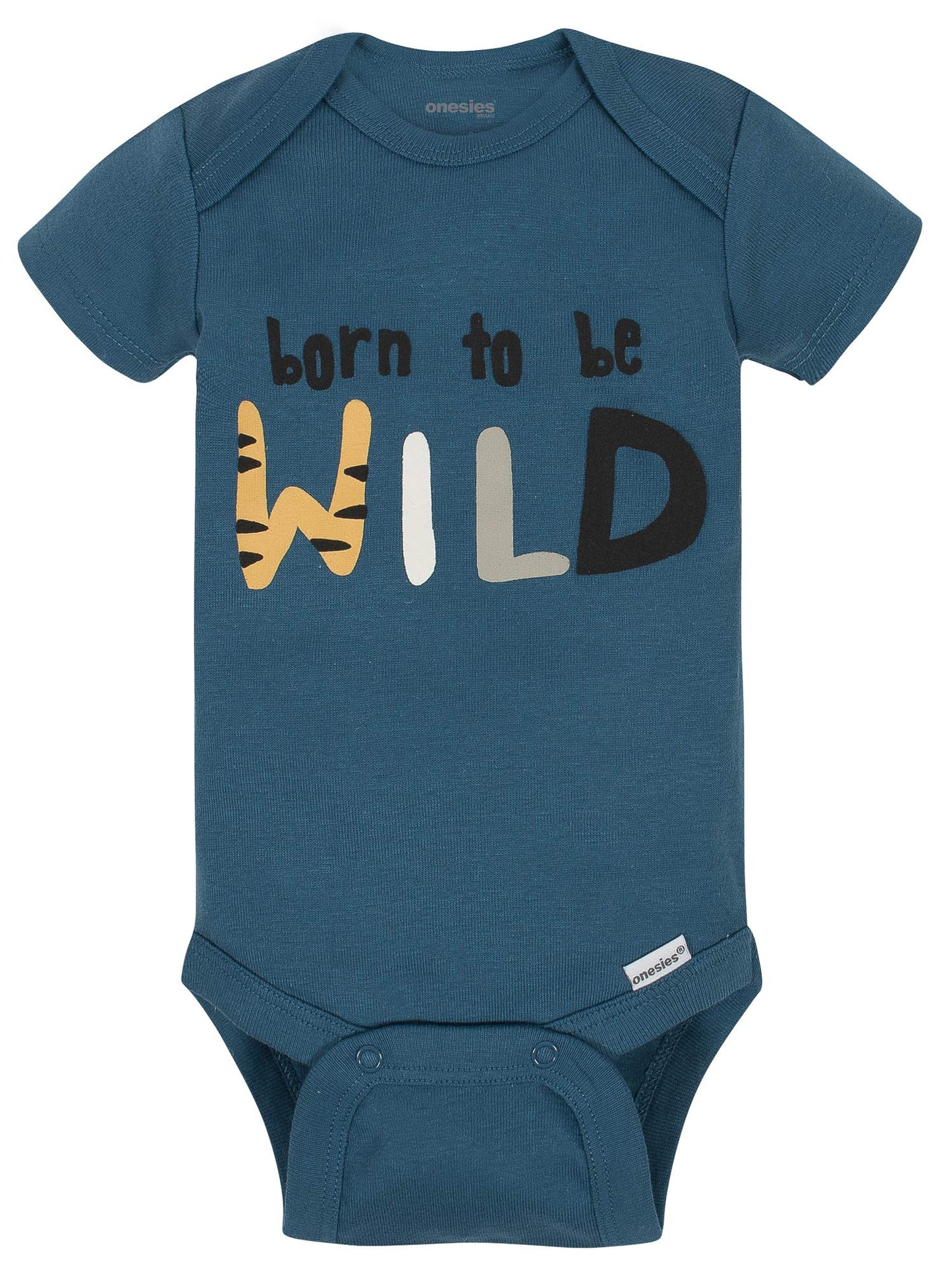 Onesies Brand Baby Boys 8-Pack Short Sleeve Mix & Match Bodysuits And Toddler T Shirt Set, Dangerously Cute Tiger, 0-3 Months Us