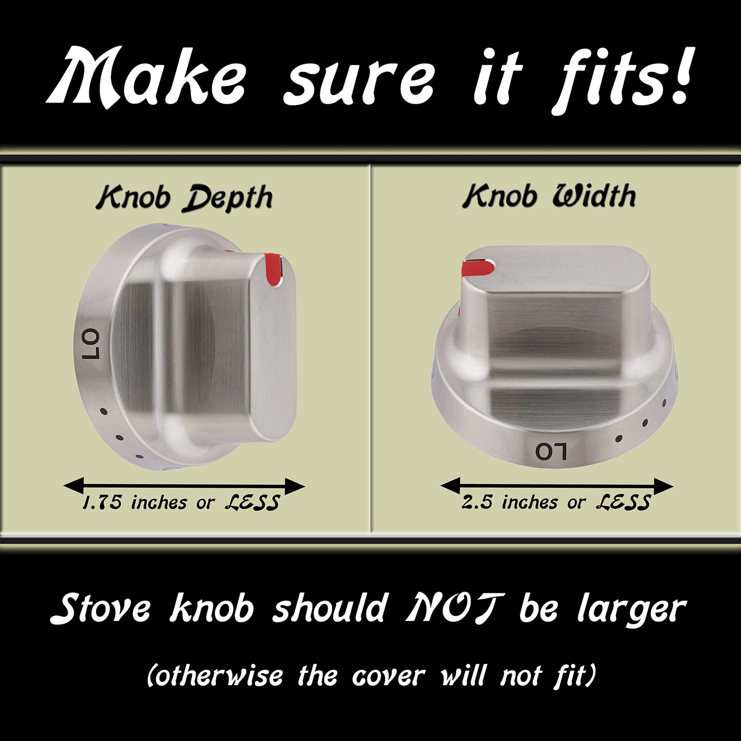 6 Pack Clear Stove Knob Safety Covers - Protect Little Kids With A Child Proof Lock For Oven/Stove Top/Gas Range - Baby/Toddler