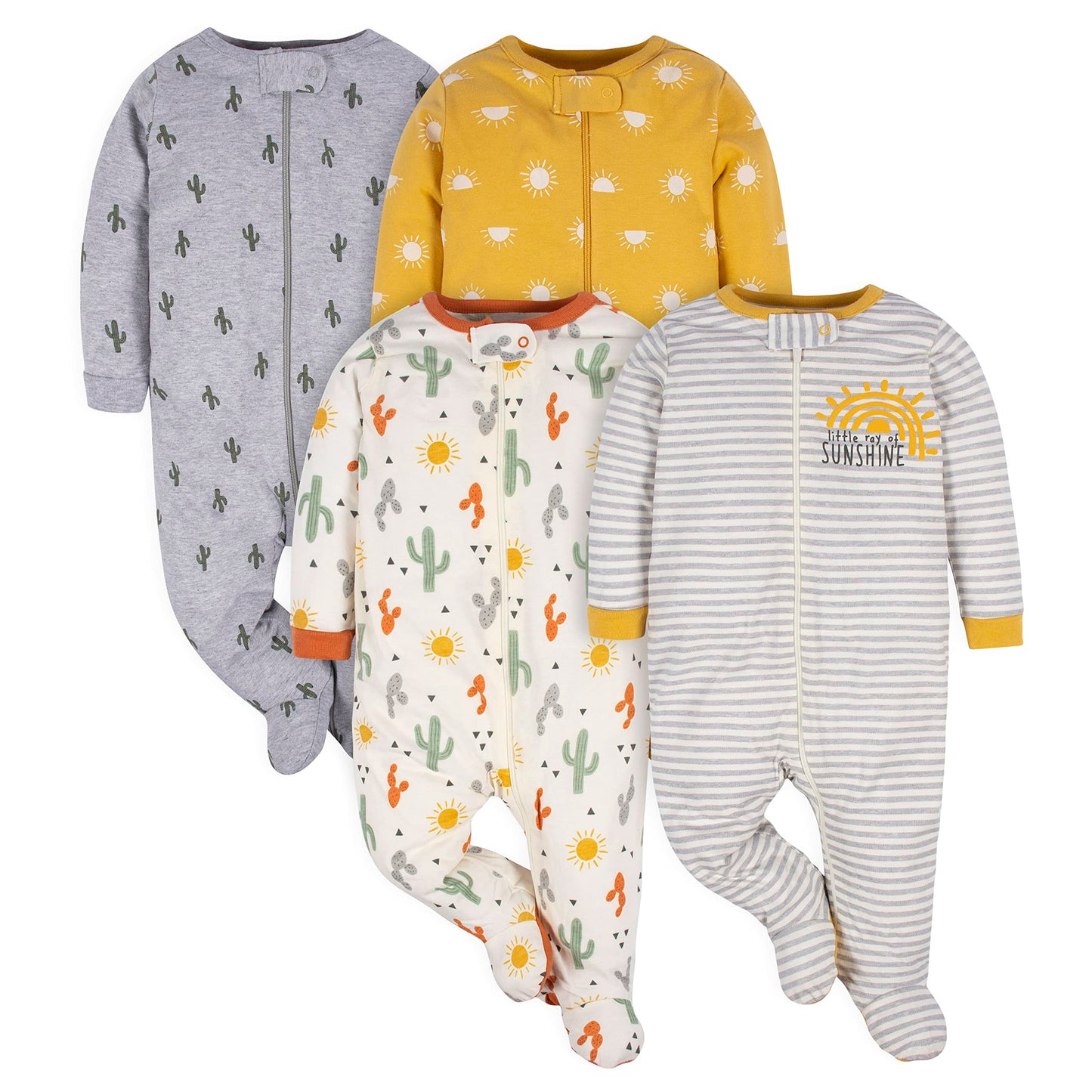 Gerber Unisex Baby 4 Pack 'N Play Footie And Toddler Sleepers, Southwest, 6-9 Months Us