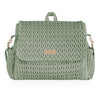 Hannah & Sophia Belle Convertible Baby Diaper Backpack & Bag In Sage Green, Large Size, Dual Sided Water Resistant Changing Mat