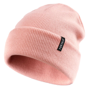 Furtalk Toddler Beanie Baby Boys Girls Beanies Kids Knit Winter Hats For 0-8 Years Pink
