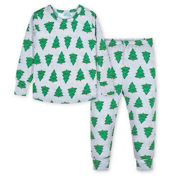 Gerber Unisex Baby Toddler Buttery Soft 2-Piece Snug Fit Pajamas With Viscose Made From Eucalyptus, Trees, 2T