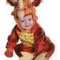 Underwraps Costumes Baby'S Triceratops Costume Jumpsuit, Rust, Small (6-12 Months)
