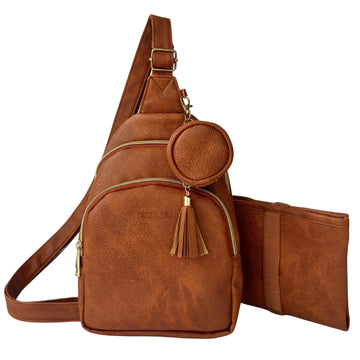 Purple Finch Mini Sling Crossbody Diaper Bag Backpack