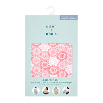 Aden + Anais Comfort Knit 6-In-1 Super Soft Cotton With Spandex Multi-Use Cover For Car Seat, Nursing, Cart, Baby Swing, High Ch