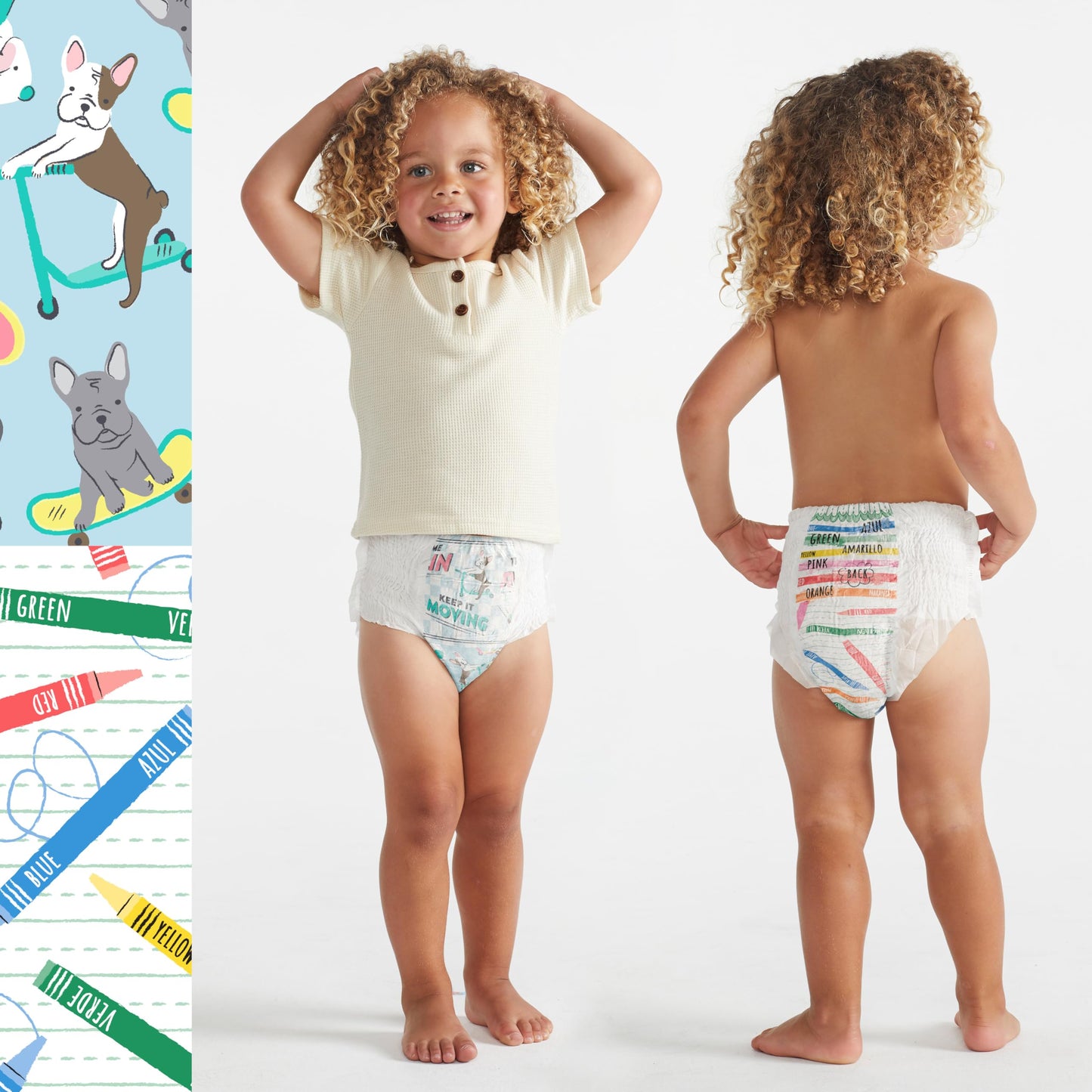 The Honest Company Clean Conscious Training Pants | Plant-Based, Sustainable Diapers | Let'S Color + See Me Rollin' | Size 3T/4T