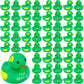 Deekin 100 Pcs Mental Health Rubber Duck Mental Health Awareness Green Ribbon Rubber Duck Mental Health Gifts Duck for Friend Fa