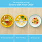 Omie? Easy Scoop Plates For Kids | Unique Design Helps Food Fall Into The Spoon, Not On The Table | Made From Plants | 3 Plates