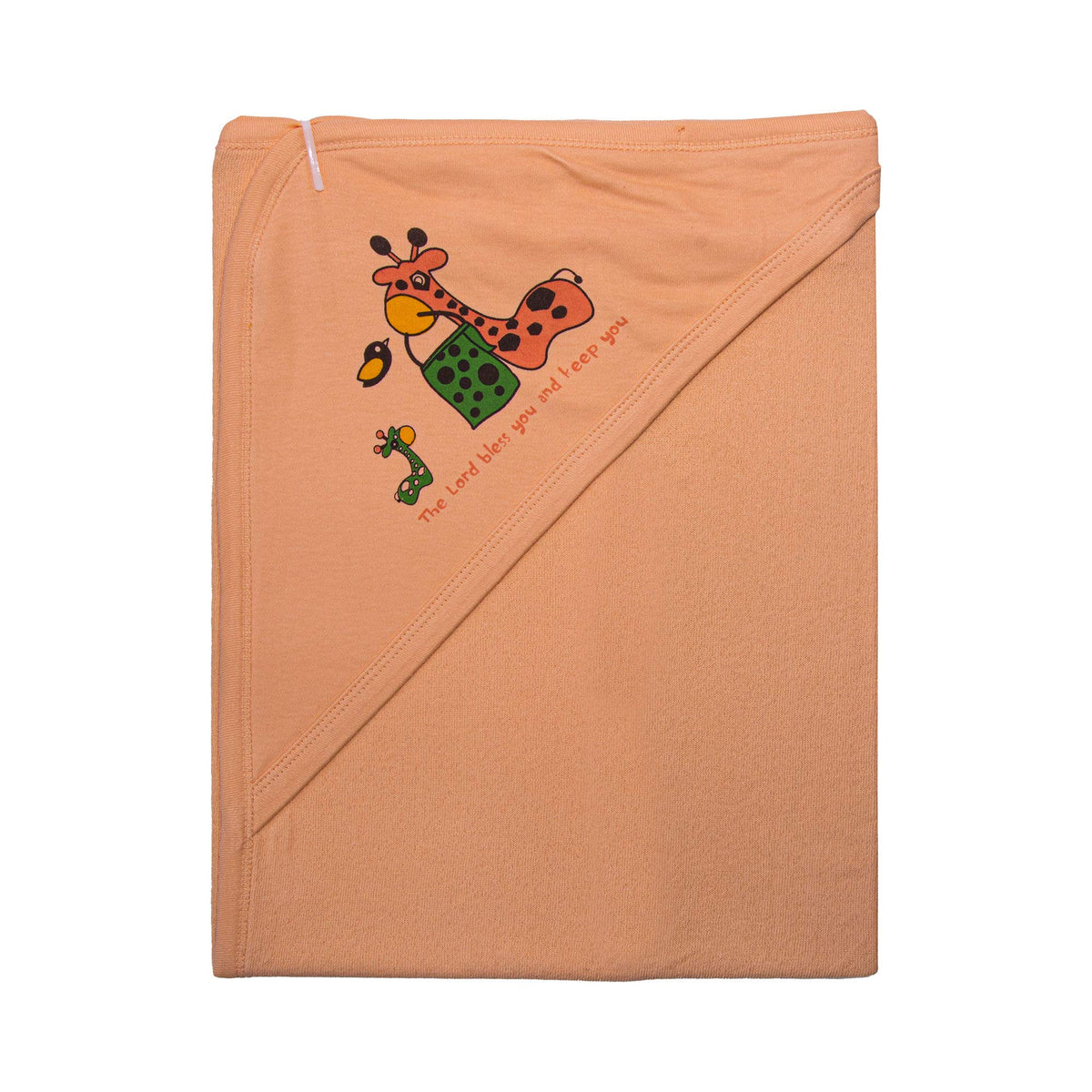 SkinCo Beauty Hooded Towel Orange, 75 x 70 cm, 100% Bio Washed Combed Cotton