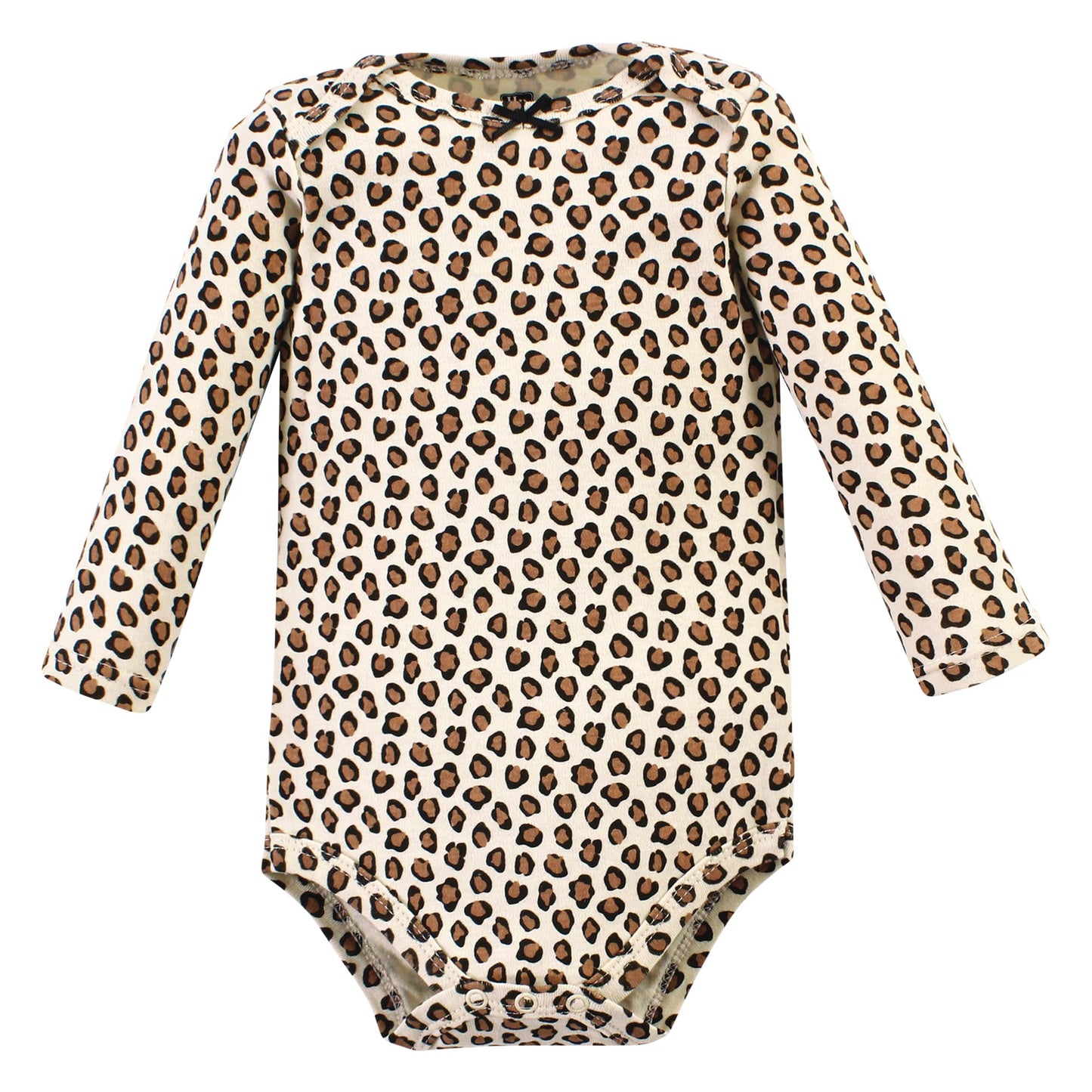 Hudson Baby Unisex Baby Cotton Long-Sleeve Bodysuits, Cinnamon Hearts 3 Pack, 9-12 Months