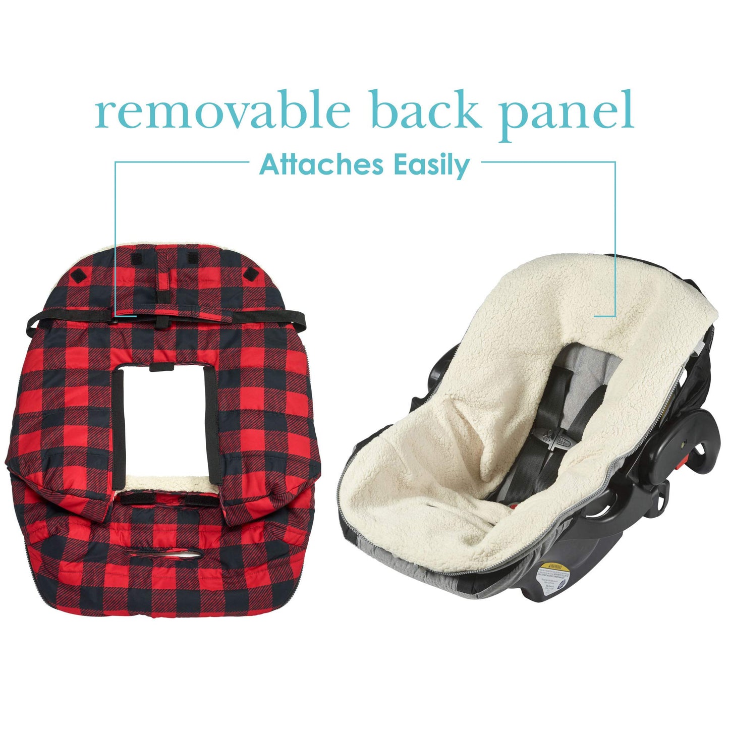 Jj Cole Bundle Me Winter Baby Bunting Bag And Car Seat Cover- Urban - Buffalo Plaid- Weather Resistant Baby Carrier Cover - Wint
