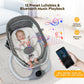 Electric Baby Swing For Infants To Toddler, Portable Swing Baby Rocker With 5 Point Harness, 5 Sway Speed, Bluetooth,12 Preset L