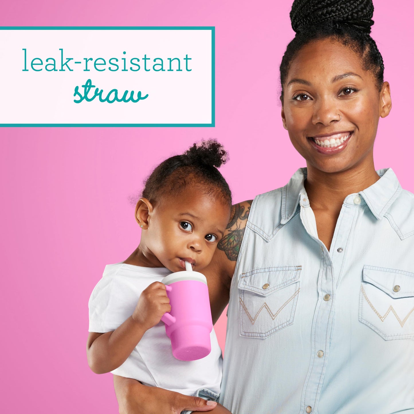 Infantino My 1St Tumbler - Adorable Miniature Tumbler With Leak-Resistant Straw And Toddler-Friendly Handle, Encourages Hydratio