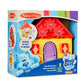 Melissa & Doug Blues Clues & You! Wooden Take-Along House Shape Sorter Activity Play Set (8 Pieces)