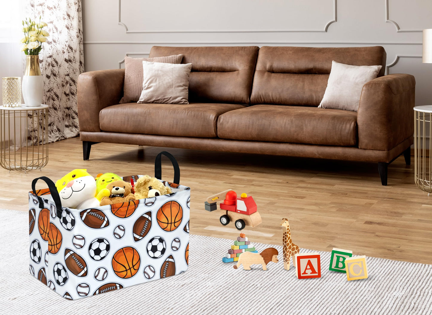 Huayee Rectangle Boys And Girls Storage Bin Baby Laundry Hamper Nursery Hamper For Clothes Toys Gift Basket With Handle
