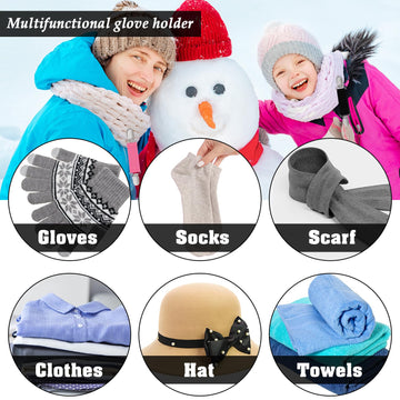 Zkptops 1 Pair Winter Mitten Clips Elastic Stainless Steel Gloves Clips For Toddler Kids Baby Adults Mitten Clips Clothing Dress