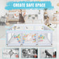 Baby Playpen 74 'X50 ' Play Pens For Babies And Toddlers, Large Play Yards For Indoor & Outdoor With Zipper Gates, Breathable