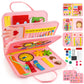 Daisiki Montessori Busy Board Toys, Sensory Board for Toddlers 1-3, Travel Felt Book for Airplane Car, Activity Mat for Learning