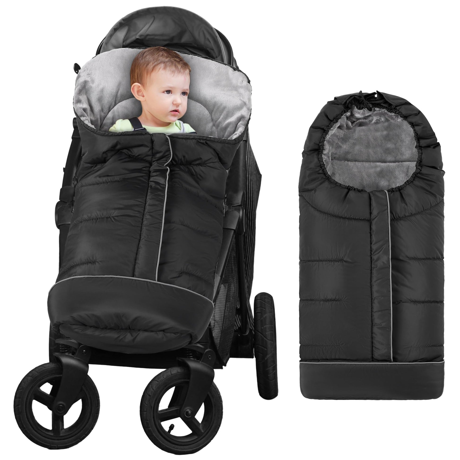 Yoofoss Stroller Cover For Winter, Toddler Stroller Footmuff Universal For Most Stroller, Water Resistant Warm Coral Baby Stroll