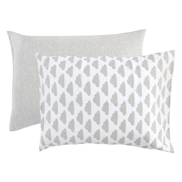 Hudson Baby Unisex Baby And Toddler Cotton Toddler Pillow Case, Heather Gray Cloud, One Size