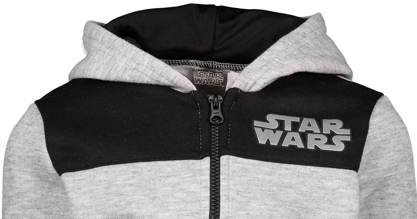 Star Wars The Child Infant Baby Boys Fleece Half Zip Pullover Hoodie Gray 18 Months
