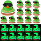 Lunmon 24 Pcs Mallard Rubber Duck Glow in The Dark Bulk with Sunglasses Necklace Set Mini Squeaky Rubber Ducks Toy Bath Floating