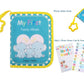 Buviagem Baby Soft Cloth Album; Babys My First Photo Book For Family Memery With Safe Mirror Holds 17 Photos Lovely Elephant Fam