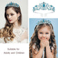 Blue Princess Birthday Crown - Happy Birthday Tiara Headband & Decoration