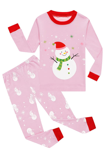 Kikizye Baby Girls Boys Long Sleeve Christmas Pajamas Kids Cotton Holiday Pyjamas Toddler Snowman Pjs Size 18-24 Months