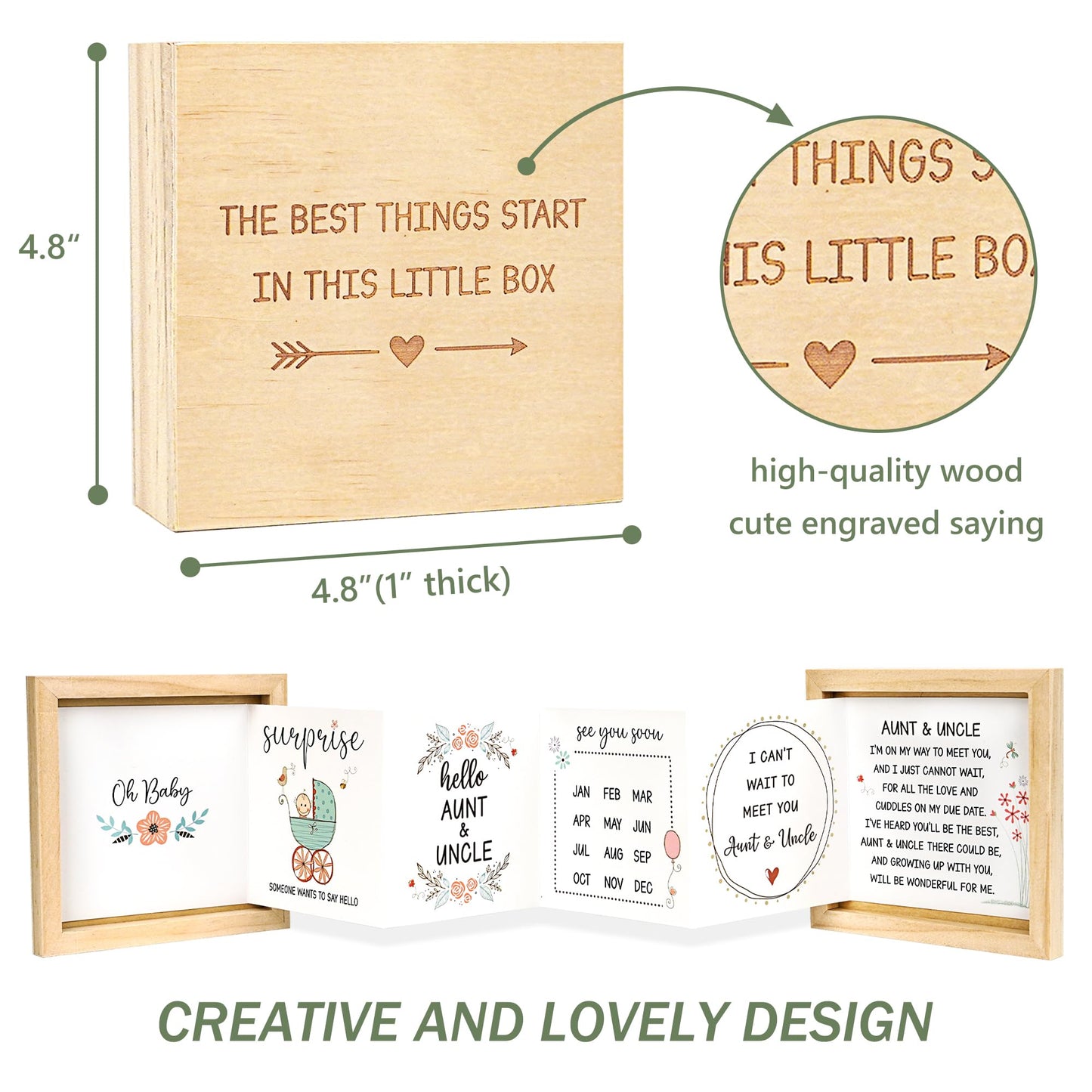 Aunt And Uncle Baby Announcement, Pregnancy Announcement Gifts Ideas For Auntie & Uncle, Surprise Pregnancy Reveal To Family, Be