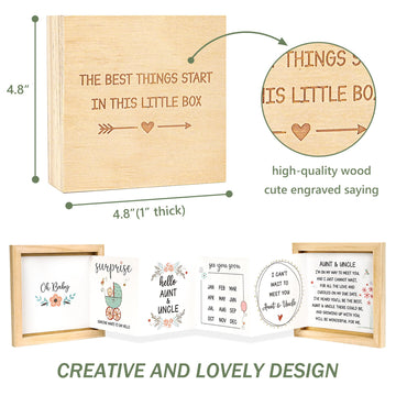 Aunt And Uncle Baby Announcement, Pregnancy Announcement Gifts Ideas For Auntie & Uncle, Surprise Pregnancy Reveal To Family, Be