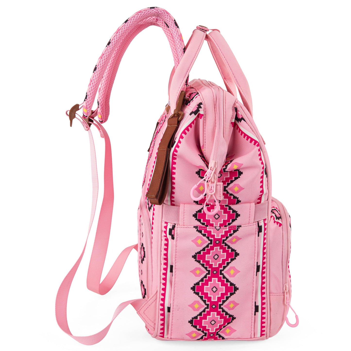 Wrangler Aztec Backpack Organized Daypack Travel Baby Bag With Stroller Strap And Side Bottle Pockets Wg2204-9110Pk