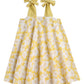 The Magic Wand Cotton TieUp Floral Printed Dress For Kids Baby Girls Shoulder Starp With Bow Knee Length Frocks Midi For Toddle
