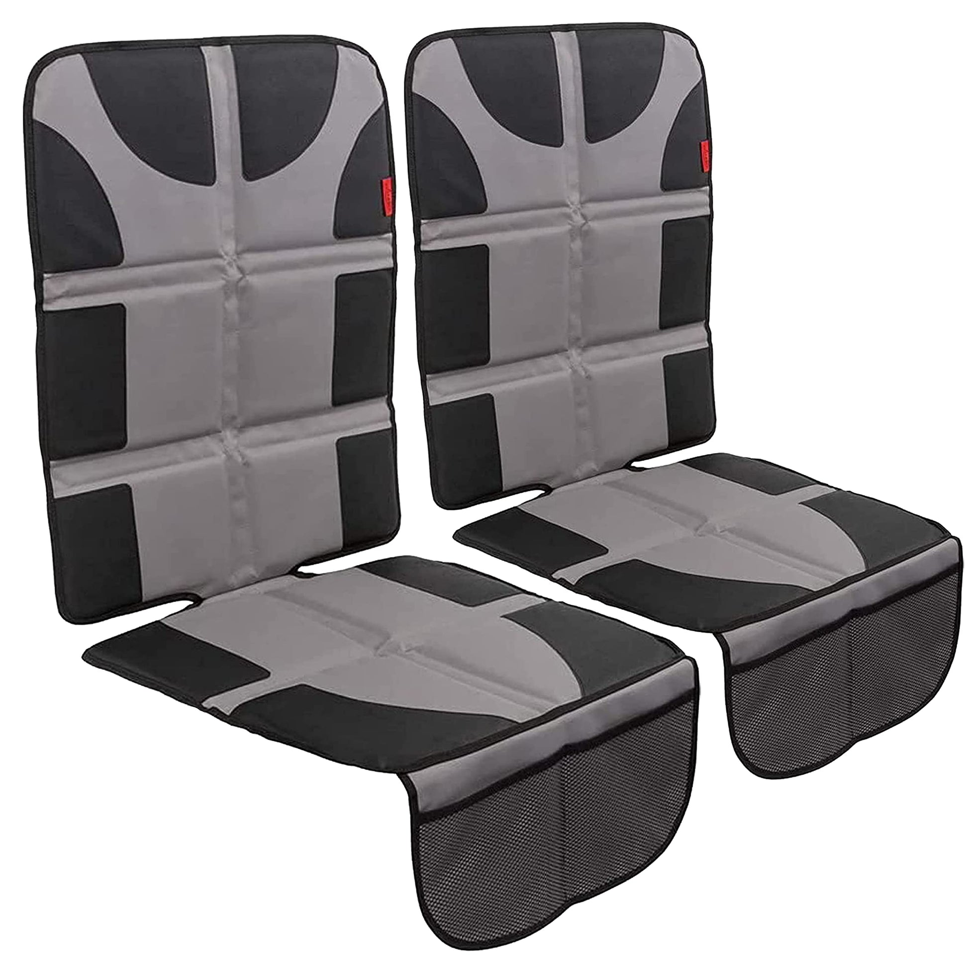 Lusso Gear Car Seat Protector (Value 2 Pack) - Thick Padding - Waterproof - Child Car Seat Protector With 2 Mesh Storage Pockets