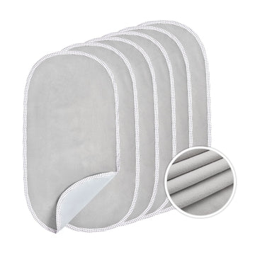 Tillyou Changing Pad Liners 6Pk - Waterproof Flannel Cotton, 27' X 13' - Perfect For Baby Diaper Changing Needs, Gray