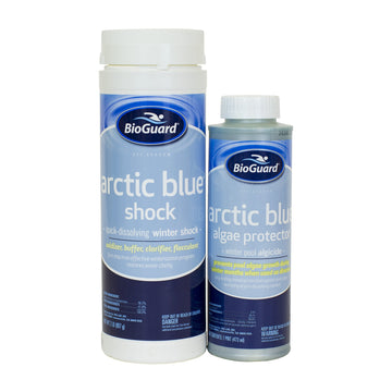 Bioguard Arctic Blue Winter Kit 12K Gallons, Pool Algae Preventative, Quick Dissolving Winter Shock, Restores Water Clarity