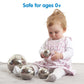 TickiT - 9322 Sensory Reflective Balls - Set of 4 - Mirrored Spheres for Babies and Toddlers - Stainless Steel Sensory Balls for