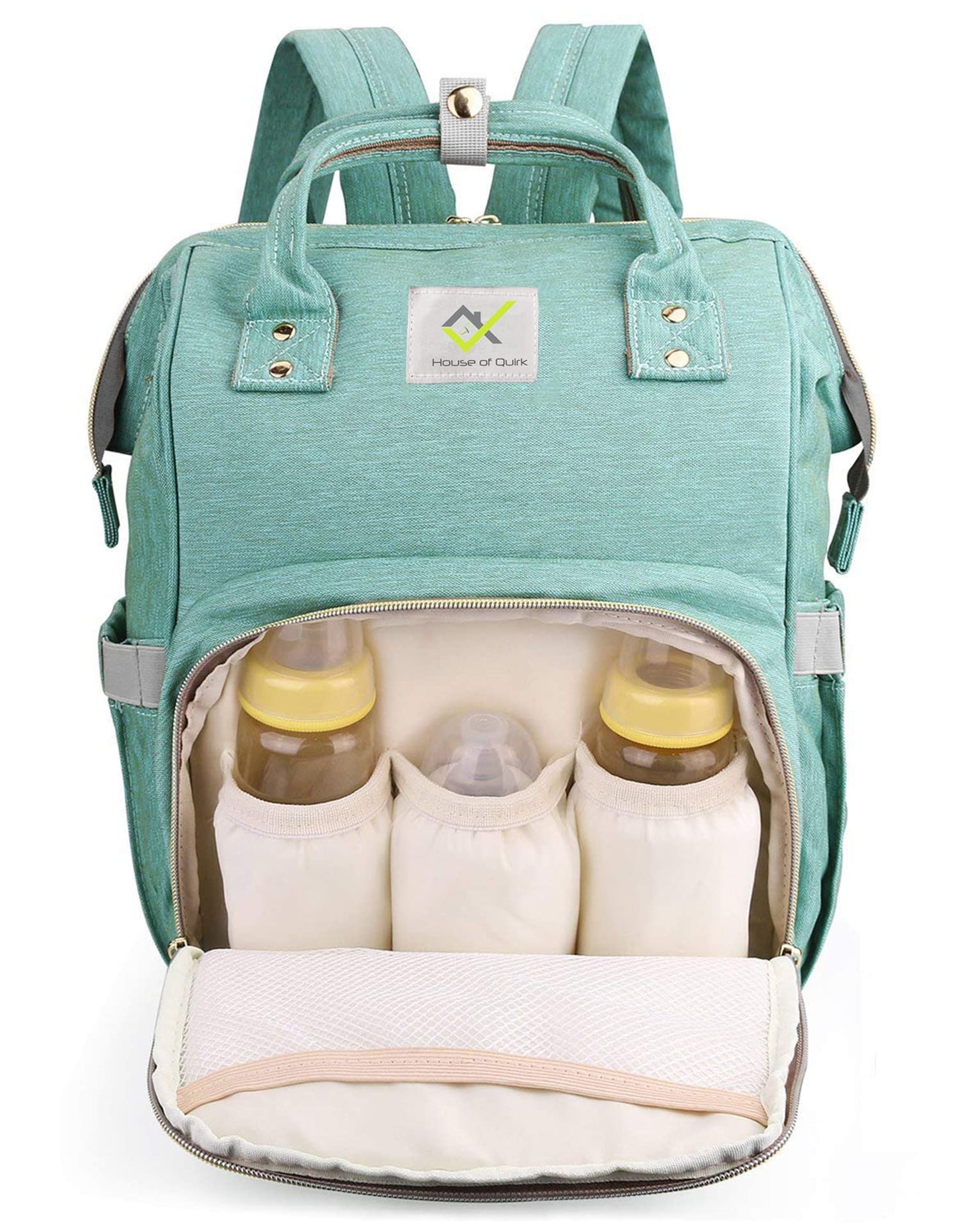 House Of Quirk Baby Diaper Bag Maternity Backpack (Green)